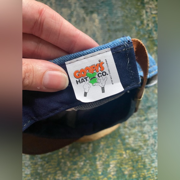 Vintage 90s Mickey Mouse denim and leather logo patch hat, one size - Picture 7 of 11